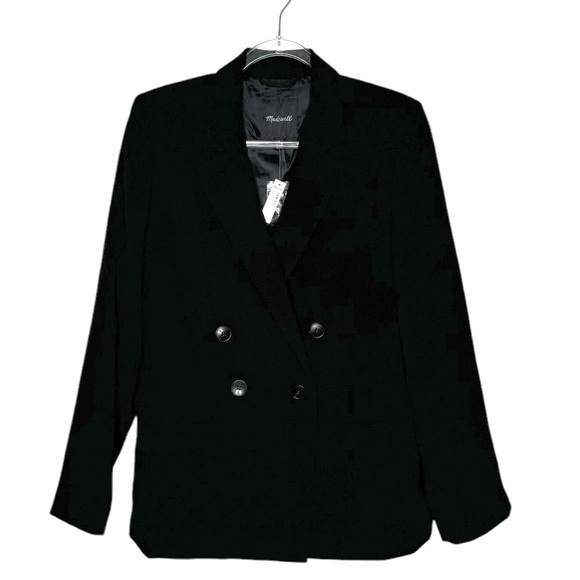 Madewell | NWT The Rosedale Blazer in Black Crepe 6 - Picture 4 of 8